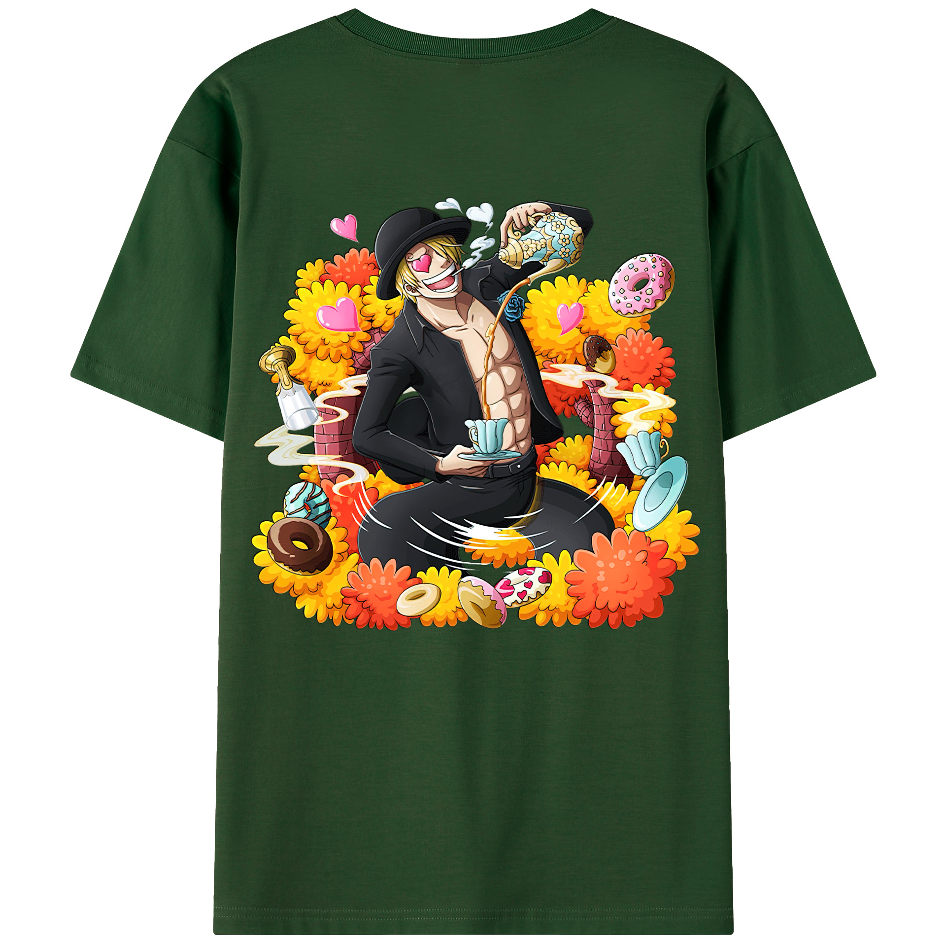 ワンピース サンジ ONE PIECE Sanji 綿100％半袖Tシャツ（背面プリント）